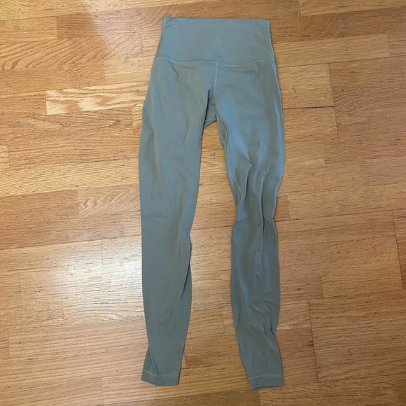 Lululemon Align HR Yoga Running Outdoor Rosemary Green Pants - Picture 5 of 9